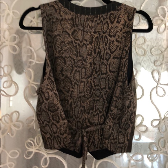 Carol little vest sz 12 leopard pinstripe grey - Picture 6 of 14